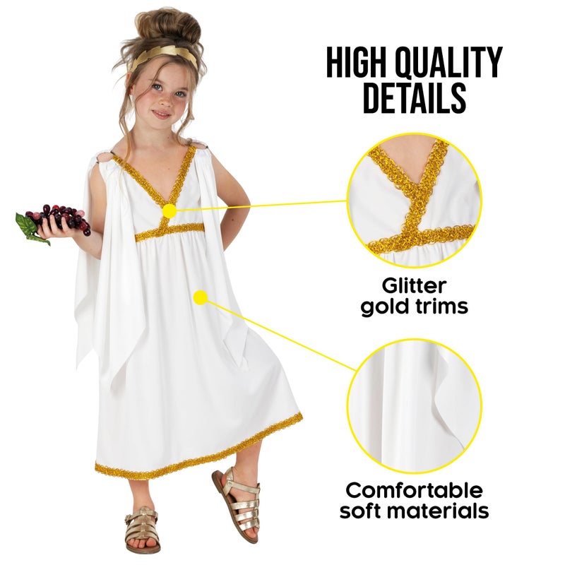 fun shack Girls Greek Goddess Costume, Medium - Image 3